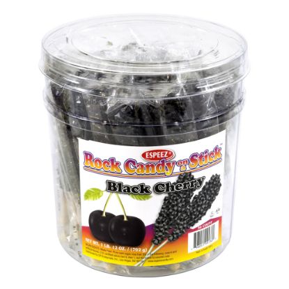 Picture of Espeez Rock Candy Sticks, 7in, Black, Tub Of 36