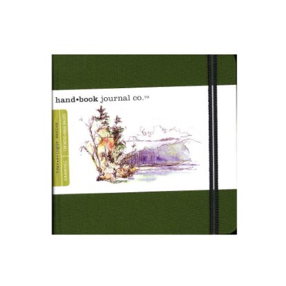 Picture of Hand Book Journal Co. Travelogue Drawing Journals, Square, 5 1/2in x 5 1/2in, 128 Pages, Cadmium Green, Pack Of 2