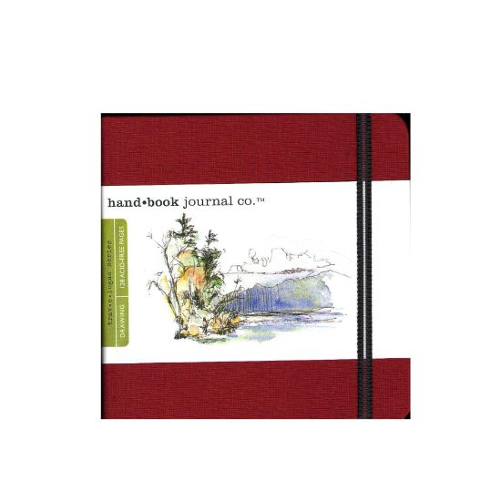 Picture of Hand Book Journal Co. Travelogue Drawing Journals, Square, 5 1/2in x 5 1/2in, 128 Pages, Vermilion Red, Pack Of 2