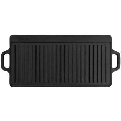 Picture of Oster Castaway Pre-Seasoned Cast Iron Reversible Griddle, 18in x 9in, Black