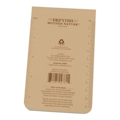 Picture of Rite In The Rain Top-Bound Memo Books, 3-1/4in x 5-1/2in, Tan, Pack Of 12 Books