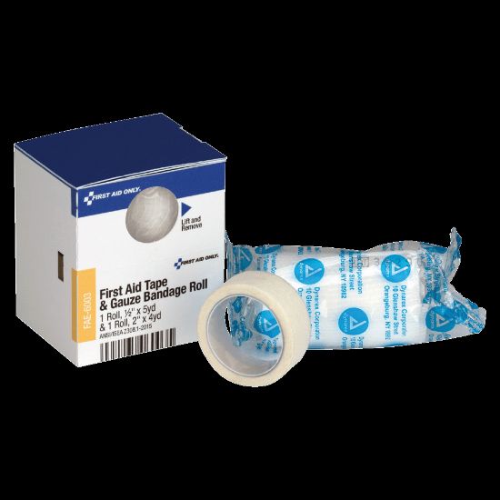 Picture of First Aid Only First Aid Tape/Gauze Combo, 1/2in x 5 Yd. Tape, 2in x 4 Yd. Gauze