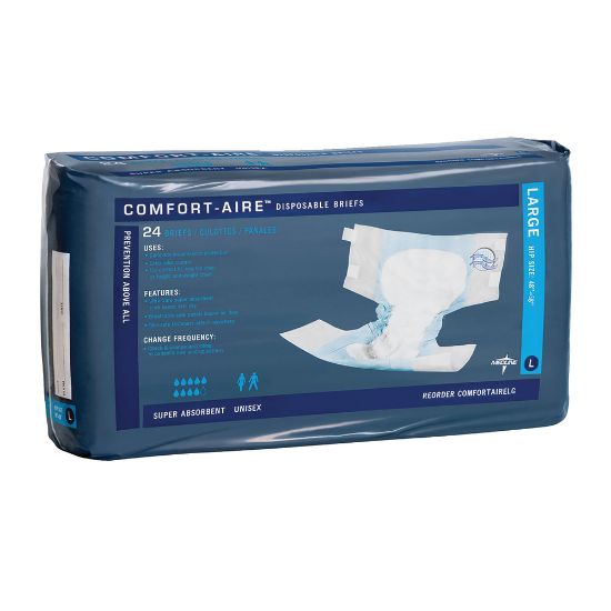 Picture of Comfort-Aire Disposable Briefs, Large, 48 - 58in, Beige, Pack Of 24