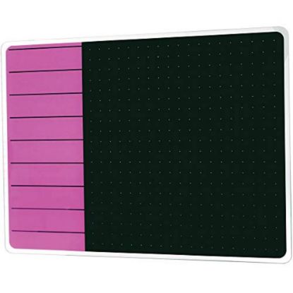 Picture of Floortex Viztex Plan & Grid Glass Dry Erase Board, 17in x 23in, Glacier Violet & Black