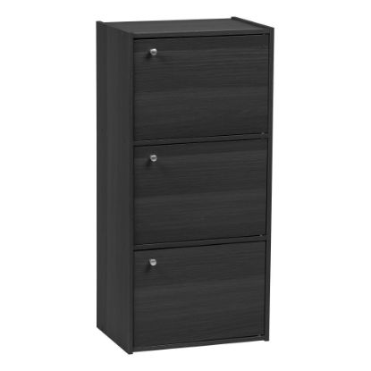 Picture of IRIS 35inH 3-Door Storage-Shelf, Black