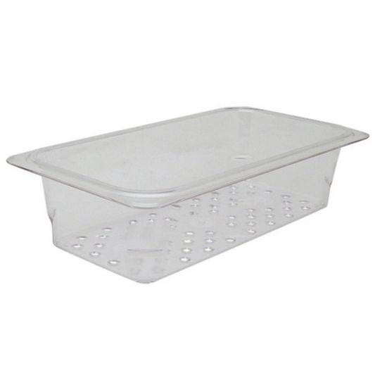 Picture of Cambro 1/3 Size Camwear Colander Food Pan, Clear