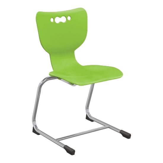 Picture of Hierarchy Stackable Cantilever Student Chairs, 18in, Lime/Chrome, Set Of 5 Chairs