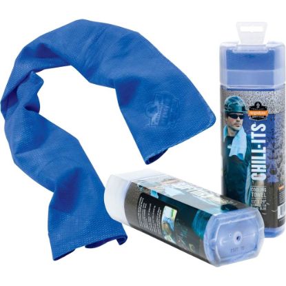 Picture of Ergodyne Chill-Its 6602 Evaporative Cooling Towel, One Size, Blue