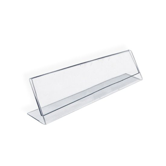 Picture of Azar Displays Acrylic L-Shaped Sign Holders, 2in x 6in, Clear, Pack Of 10