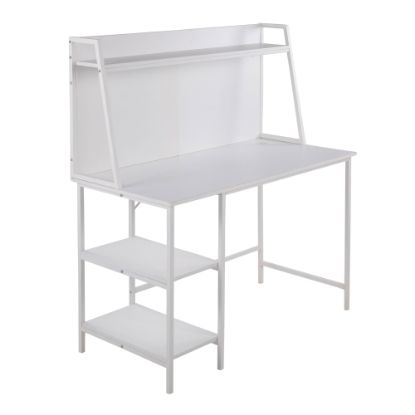 Picture of LumiSource Geo Shelf 48inW Writing Desk, White