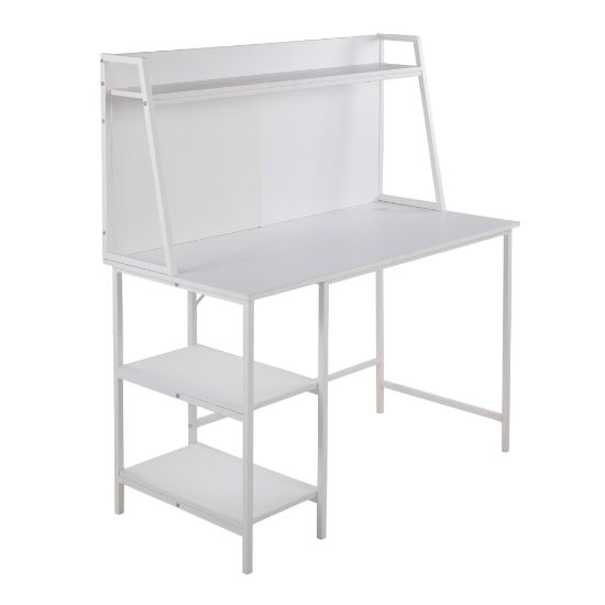 Picture of LumiSource Geo Shelf 48inW Writing Desk, White