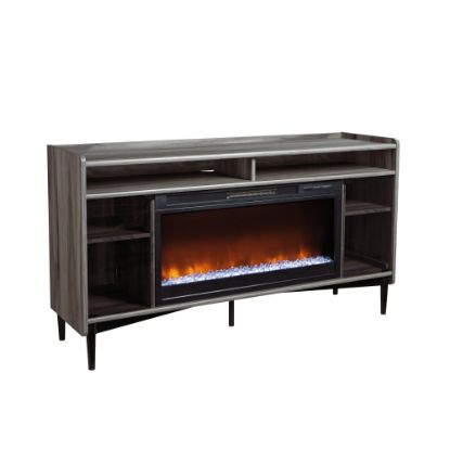 Picture of Sauder Harvey Park Entertainment Credenza With Fireplace, Jet Acacia