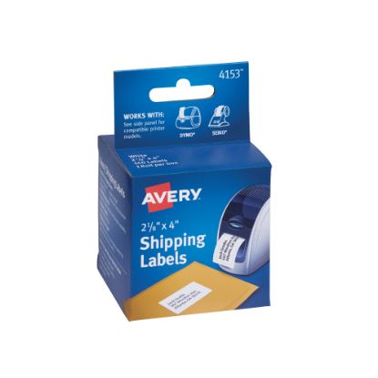 Picture of Avery Multipurpose Permanent Thermal Labels, AVE4153, 4in x 2 1/8in, Roll Of 140, White