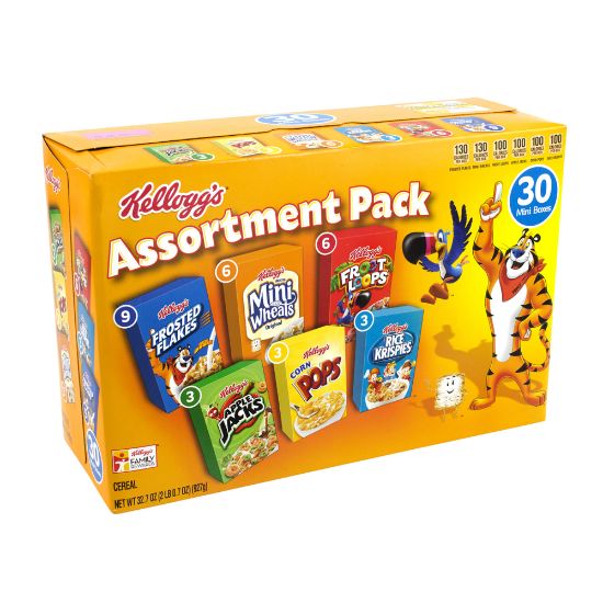 Picture of Kelloggs Assorted Cereal, Box Of 30