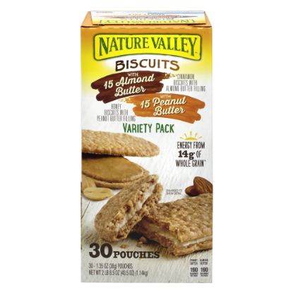 Picture of NATURE VALLEY Biscuits Variety Pack, 1.35 Oz, Pack Of 30 Biscuits