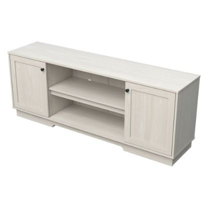 Picture of Inval TV Stand With Sliding Doors, 24-1/16inH x 63inW x 15inD, Washed Oak