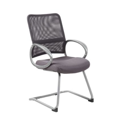 Picture of Boss Office Products Mesh Guest Chair, Charcoal Gray/Pewter