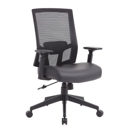 Picture of Boss Office Products Antimicrobial High-Back Task Chair With Arms, Black