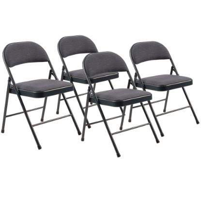 Picture of National Public Seating Commercialine 970 Series Fabric Upholstered Folding Chairs, Star Trail Blue, Pack Of 4 Chairs