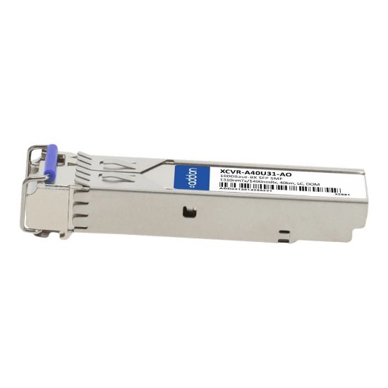 Picture of AddOn - SFP (mini-GBIC) transceiver module (equivalent to: Ciena XCVR-A40U31) - GigE - 1000Base-BX - LC single-mode - up to 24.9 miles - 1490 (TX) / 1310 (RX) nm - TAA Compliant