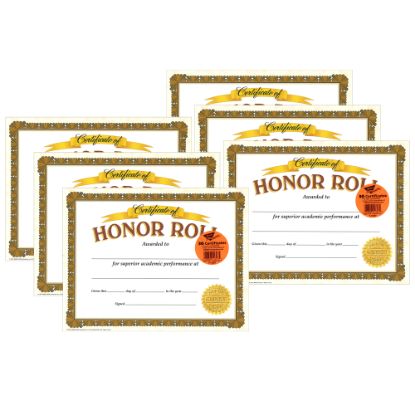 Picture of TREND Classic Certificates, 8-1/2in x 11in, Honor Roll, 30 Certificates Per Pack, Set Of 6 Packs