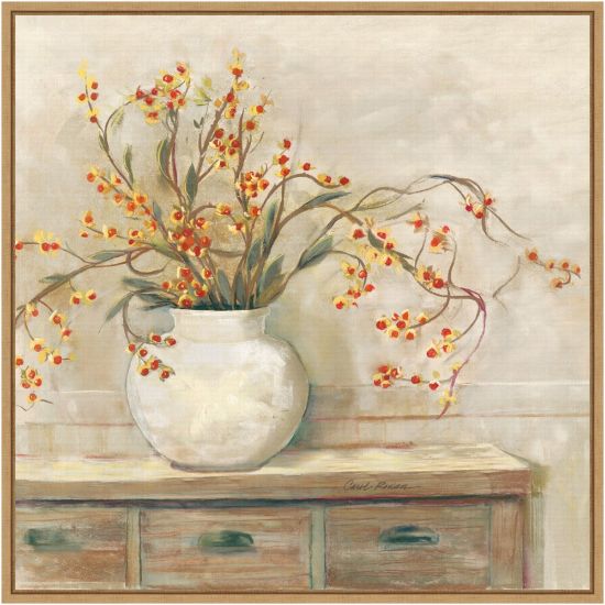 Picture of Amanti Art Bittersweet Bouquet by Carol Rowan Framed Canvas Wall Art Print, 22inH x 22inW, Maple