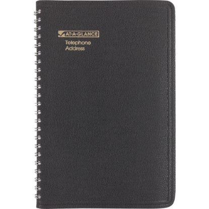 Picture of AT-A-GLANCE Telephone/Address Book, 4 7/8in x 8in, Black