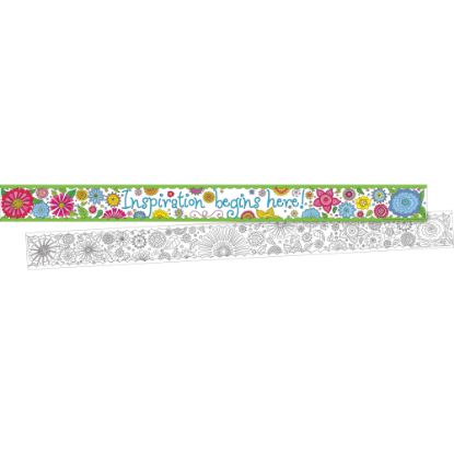 Picture of Barker Creek Double-Sided Straight-Edge Border Strips, 3in x 35in, Color Me! In My Garden, Pack Of 12