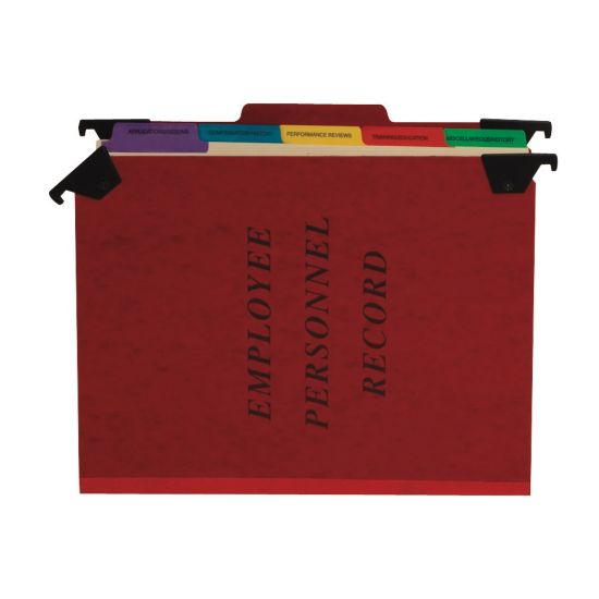 Picture of Pendaflex Hanging-Style Personnel File Folder, 2in Expansion, 9-1/2in x 11-3/4in, Letter Size, 30% Recycled, Red