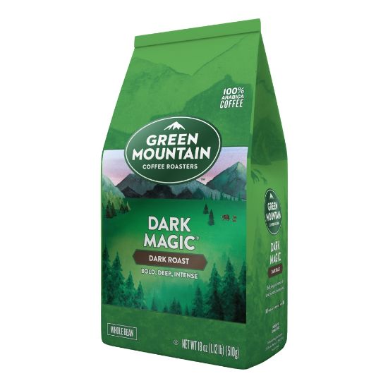 Picture of Green Mountain Coffee Whole Bean Coffee, Dark Roast, Dark Magic, 18 Oz Per Bag