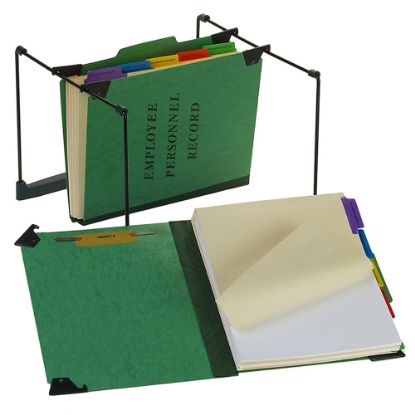 Picture of Pendaflex Hanging Style Personnel Folder, 9 1/2in x 11 3/4in, 2in Expansion, Green