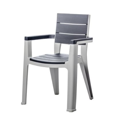 Picture of Inval Madeira Indoor And Outdoor Patio Dining Chairs, Gray/Slate, Pack Of 4 Chairs