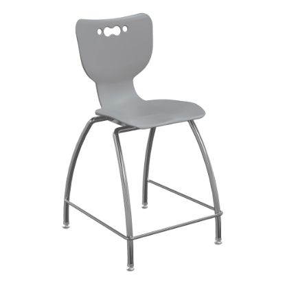 Picture of Hierarchy 4-Leg School Stool, 24in, Gray/Chrome