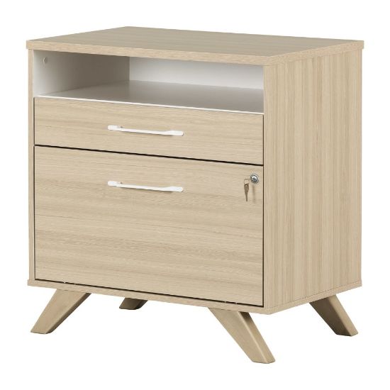 Picture of 2-DRAWER FILE CABINET,FIXED,LATERAL,SOFT ELM AND WHITE