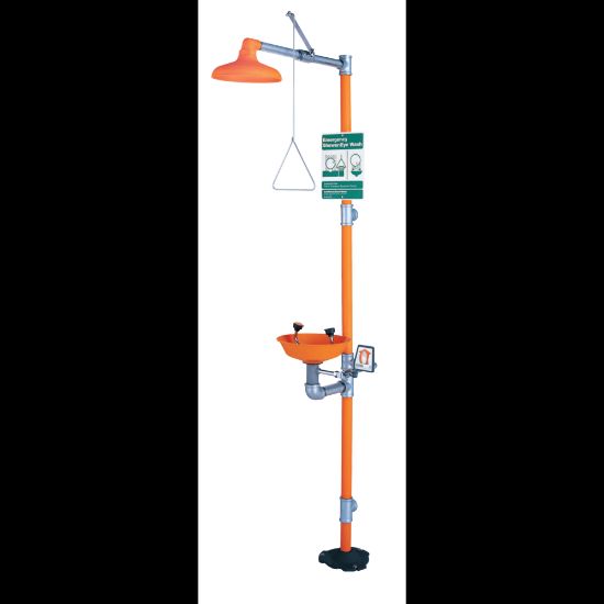 Picture of Eye Wash & Shower Stations, 12 in, SS & Safety Orange