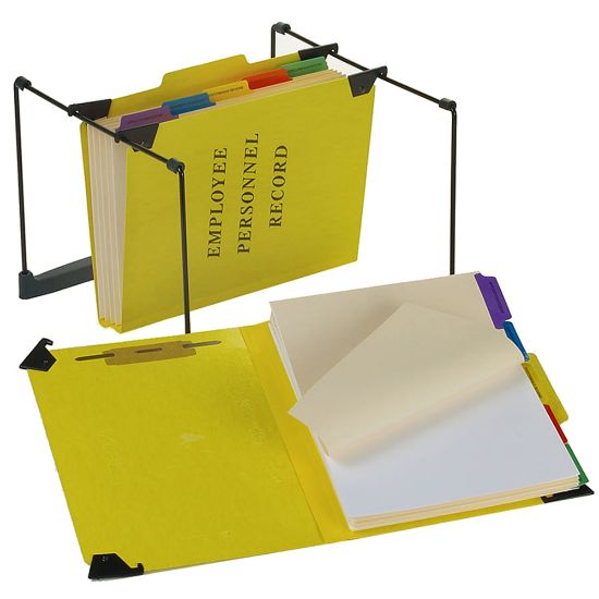 Picture of Pendaflex Hanging Style Personnel Folder, 9 1/2in x 11 3/4in, 2in Expansion, Yellow