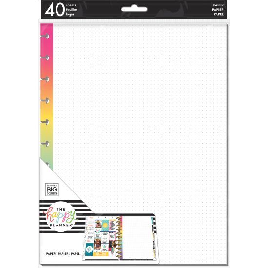 Picture of Happy Planner Big Filler Paper, 8-1/2in x 11in, 40 Sheets, Rainbow Dot Grid