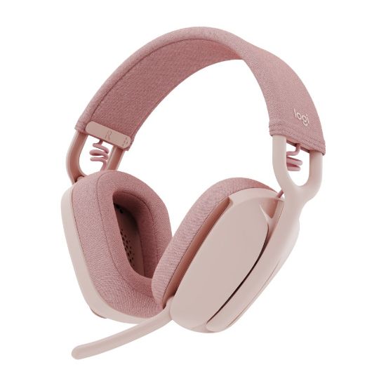 Picture of Logitech Zone Vibe 100 - Rose - Stereo - Wireless - Bluetooth - 98.4 ft - On-ear - Binaural - Noise Cancelling Microphone - Rose