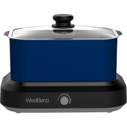 Picture of West Bend 6-Quart Oblong Slow Cooker, Blue