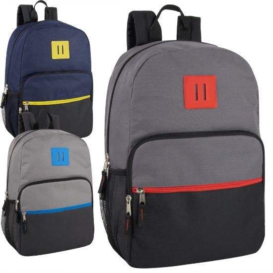 Picture of Summit Ridge Colorblock Backpacks, Assorted Colors, Set Of 24 Backpacks