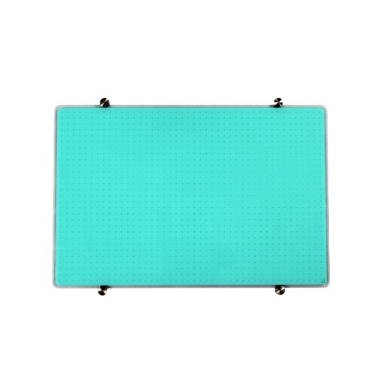 Picture of Floortex Viztex Glacier Multi-Purpose Grid Glass Dry Erase Board, 30in x 40in, Teal