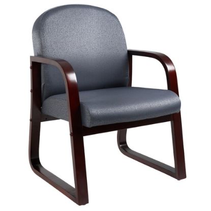 Picture of Boss Office Products Reception Room Chair, Mahogany/Gray