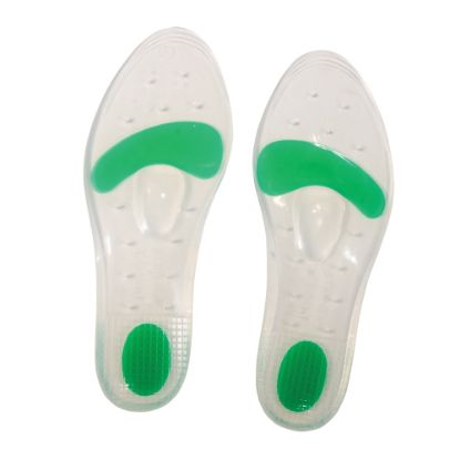 Picture of Stein's Silicone Dual-Density Comfort Shoe Gel Insoles, Medium, Green, Pack Of 2