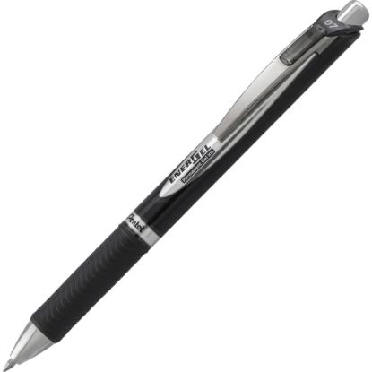 Picture of Pentel EnerGel 0.7 mm Retractable Gel Roller Pen, Medium Point, 0.7 mm, Black Barrel, Black Ink