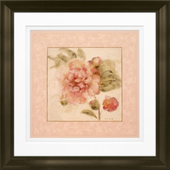 Picture of Timeless Frames Marren Espresso-Framed Floral Artwork, 10in x 10in, Rose On Acanthus II