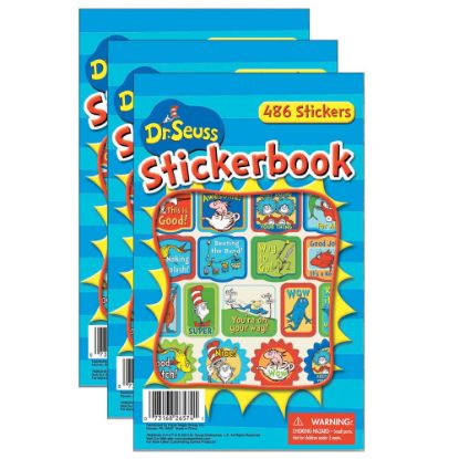 Picture of Eureka Sticker Books, Dr. Seuss, 486 Stickers Per Book, Pack Of 3 Books