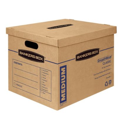 Picture of Bankers Box SmoothMove Classic Moving & Boxes With Lift-Off Lids, 14in x 15in x 18in, Kraft, Case Of 8