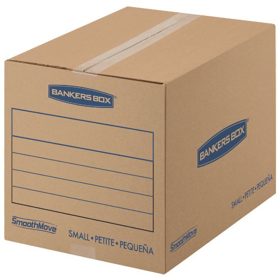 Picture of Bankers Box  SmoothMove Basic Moving & Storage Boxes, small 12in x 12in x 16in, 50% Recycled, Kraft, Case Of 25