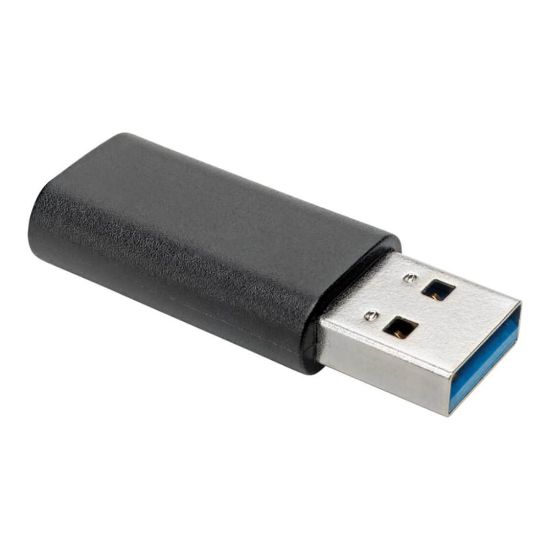 Picture of Tripp Lite USB 3.0 Adapter Converter USB-A to USB Type C M/F USB-C - USB adapter - USB Type A (M) to 24 pin USB-C (F) - USB 3.0 - 5 V - 900 mA - molded - black - for P/N: U360-004-SLIM, U360-007, U420-003, U444-06N-DGU-C, U444-06N-DU-C, U444-06N-H4GU-C