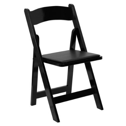 Picture of Flash Furniture HERCULES Wood Folding Chair, Black